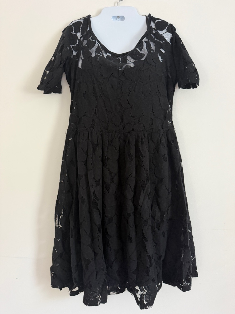 Vintage style Black Lace Fit-and-Flare Dress